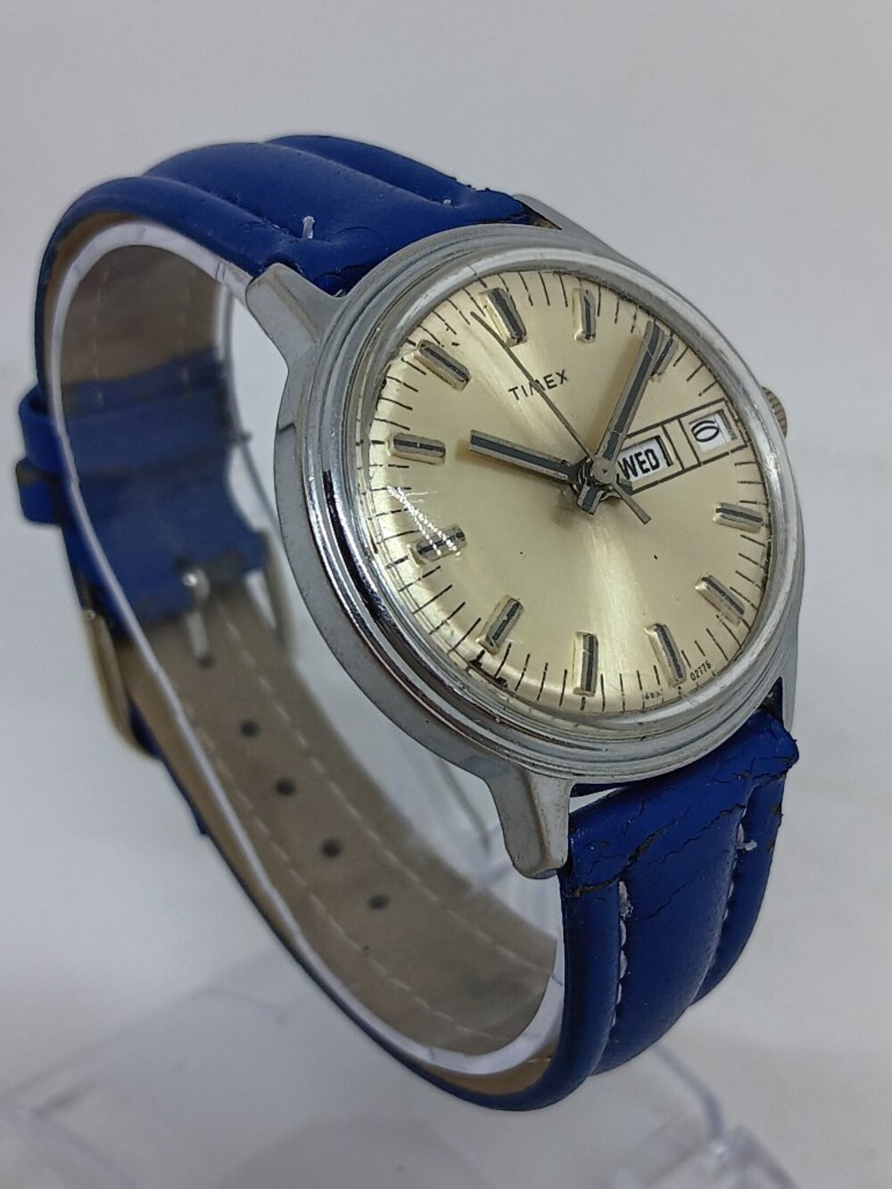 VINTAGE 1976 Timex Mercury M27 16852-02776 Men's 35mm Mechanical Day/Date Watch - Picture 4 of 11